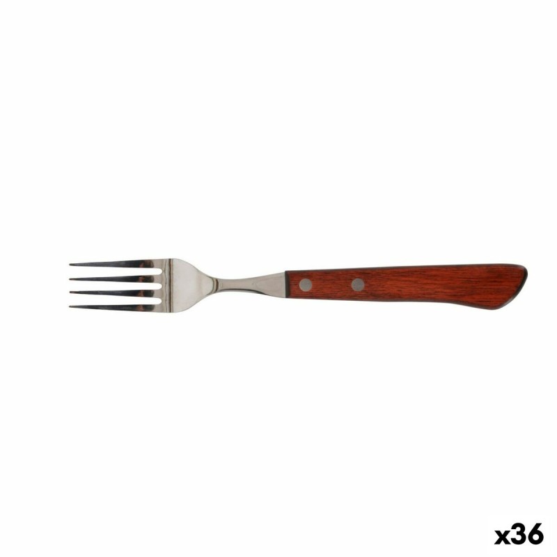 Gabel Quttin Packwood 9,5 cm Braun Silberfarben (36 Stück)