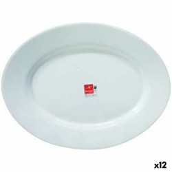 Kochschüssel Bormioli Toledo Weiß Glas Oval 34 x 26,5 x 1,8 cm (12 Stück)