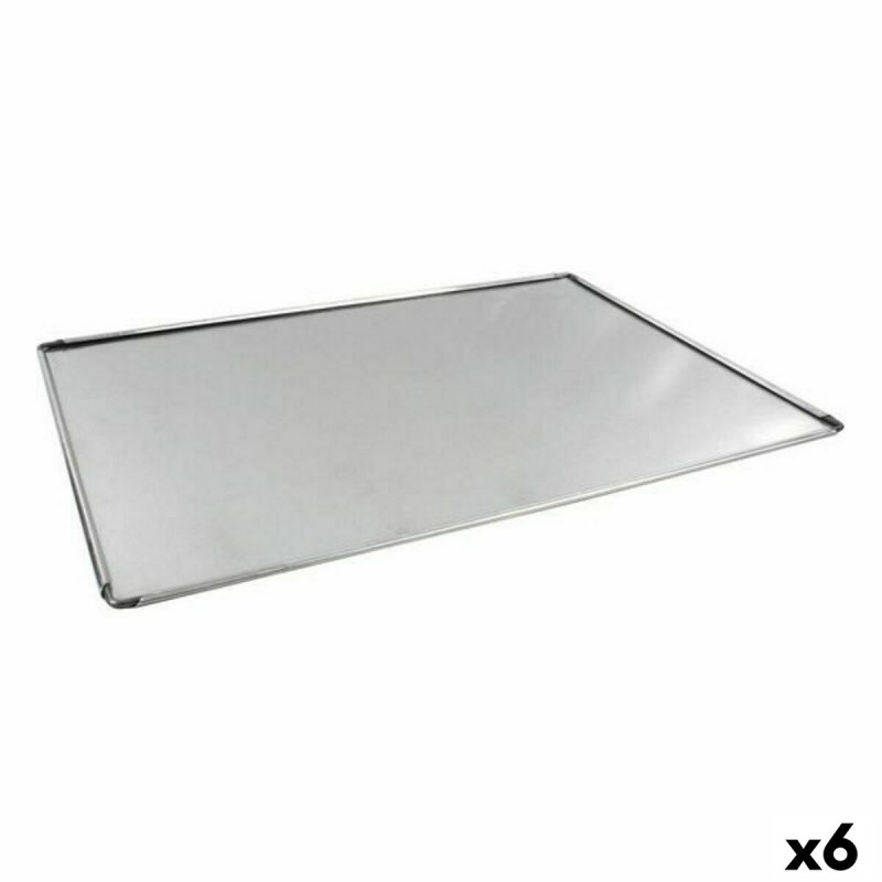 Ofenpfanne VR Silberfarben Aluminium rechteckig 48 x 34 x 0,5 cm (6 Stück)