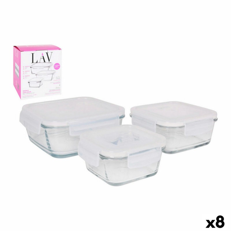 3 Lunchbox-Set LAV Kristall (8 Stück) (3 pcs)