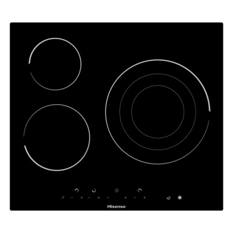 Platte aus Glaskeramik Hisense 1 60 cm Schwarz 60 cm 5700 W