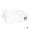 Küchenregalkorb Confortime Weiß 43 x 24,4 x 18,5 cm (12 Stück)