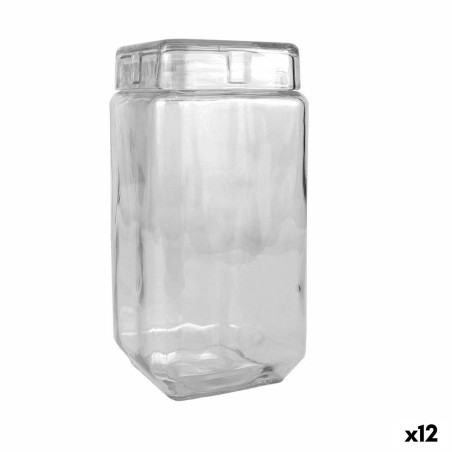 Topf La Mediterránea Glas 2,2 L 11 x 11 x 22,5 cm karriert (12 Stück)