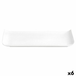 Teller Quid Chef Baguette aus Keramik Weiß (25 x 12 cm) (Pack 6x)