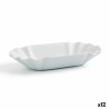 Tablett für Snacks Quid Gastro Fun Weiß aus Keramik 20,5 x 11 x 3,5 cm (12 Stück) (Pack 12x)