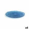 Flacher Teller Quid Mar De Viento Blau Glas Ø 28 cm (6 Stück) (Pack 6x)