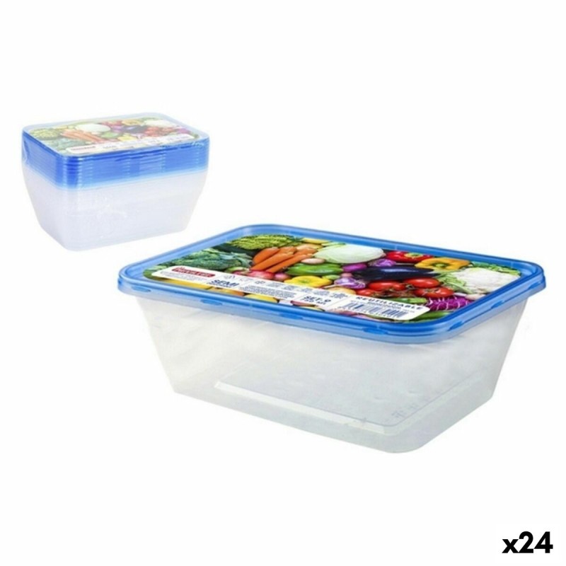 Lunchbox-Set Privilege 49787 rechteckig 750 ml 18 x 12 x 6 cm (24 Stück) (9 pcs)