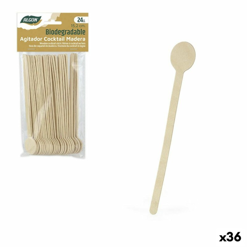 Löffel-Set Algon Cocktail Holz 24 Stücke (36 Stück)