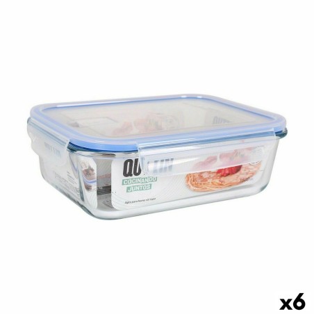 Lunchbox hermetisch Quttin rechteckig 1,5 L 23 x 17,5 x 7,6 cm (6 Stück)