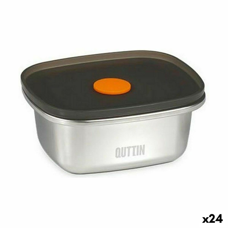 Lunchbox hermetisch Quttin Edelstahl rechteckig 250 ml (24 Stück)