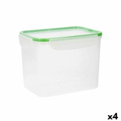 Lunchbox hermetisch Quid Greenery Durchsichtig Kunststoff (3,7 L) (Pack 4x)