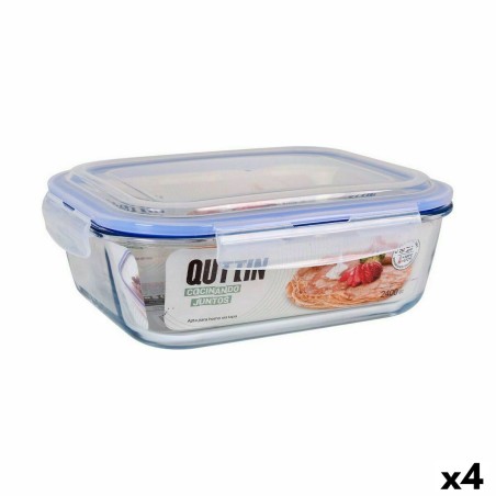 Lunchbox hermetisch Quttin rechteckig 2,4 L (4 Stück)