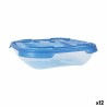 Lunchbox-Set Tontarelli Nuvola 500 ml Blau karriert 4 Stücke (12 Stück)