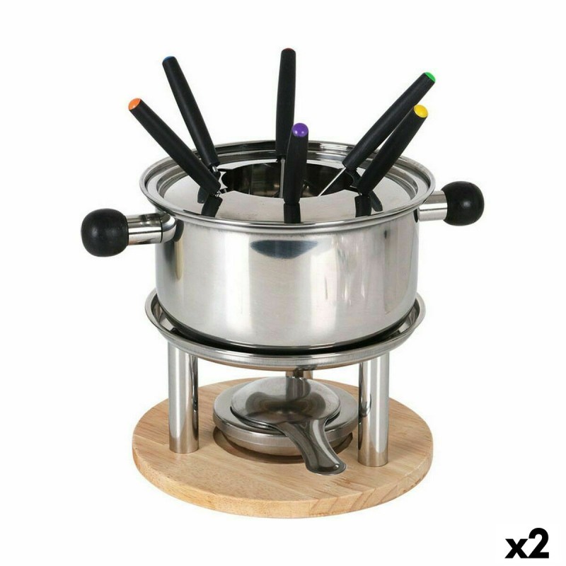 Fondue Set Santa Clara Edelstahl (2 Stück)