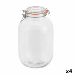 Topf La Mediterránea Luftdicht Glas 4,2 L (4 Stück)