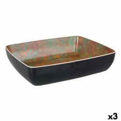 Schüssel Viejo Valle Schwarz Melamine (3 Stück) (32,5 x 26,5 x 7,5 cm)