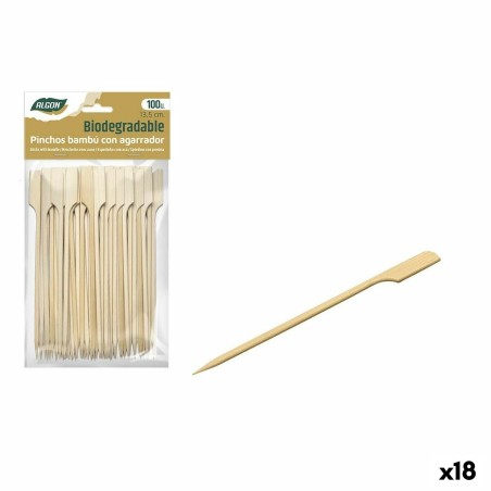 Grillspieß-Set Algon Bambus 100 Stücke 13,5 cm (18 Stück)