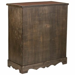 Flaschenregal Alexandra House Living Braun Holz Metall 31 x 69 x 63 cm Möbel 2 Schubladen 16 Flaschen