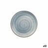 Tablett für Snacks La Mediterránea Swirl kreisförmig Ø 25 x 2,6 cm (12 Stück)