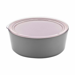 Schüssel Inde mit Deckel Melamine Rosa/Grau (12 Stück)