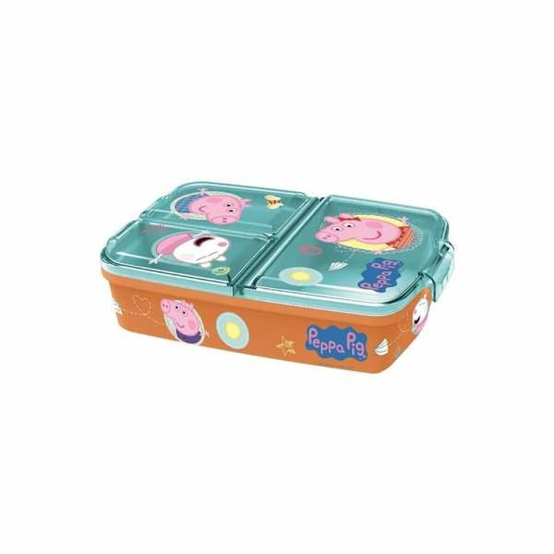 Lunchbox mit Fächern Peppa Pig Polypropylen 19,5 x 16,5 x 6,7 cm 17 x 14 x 7 cm