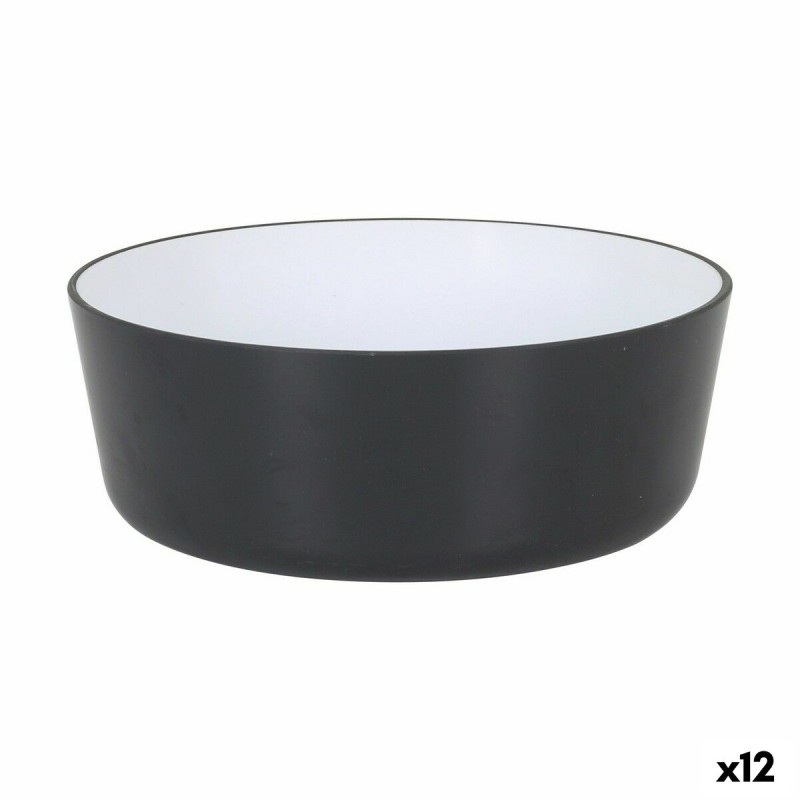 Schüssel Inde Melamine Weiß/Schwarz (12 Stück)