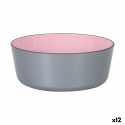 Schüssel Inde Melamine Rosa/Grau (12 Stück)