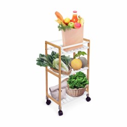 Gemüsewagen Confortime Weiß Bambus 40 x 25 x 70 cm (2 Stück)