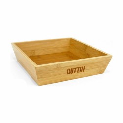 Schüssel Quttin Braun Bambus 20 x 20 x 5 cm (12 Stück)