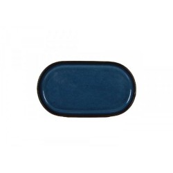 Tablett für Snacks La Mediterránea Chester Blau Oval 13 x 8 x 4 cm (24 Stück)