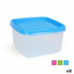 Viereckige Lunchbox mit Deckel 500 ml karriert 12 x 12 x 7 cm (12 Stück)