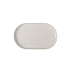 Tablett für Snacks La Mediterránea Ivory Oval 25 x 15 x 2,2 cm (18 Stück)