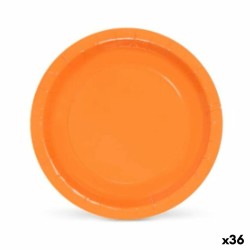 Geschirr-Set Algon Einwegartikel Pappe Orange (36 Stück)