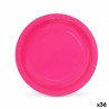 Geschirr-Set Algon Einwegartikel Pappe Pink 20 x 20 x 1,5 cm (36 Stück)