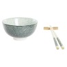 Sushi-Set DKD Home Decor Bambus Steingut Weiß grün Orientalisch 30 x 21 x 7 cm (6 Stücke)