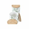 Set mit 3 Kanistern DKD Home Decor natürlich Weiß grün Bambus Steingut Tropical 10 x 10 x 17 cm