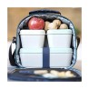 Viereckige Lunchbox mit Deckel Milan grün 330 ml 12 x 10 x 7 cm Kunststoff (1 Stück)