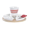 Fondue Set DKD Home Decor Rot 26,5 x 26,5 x 1,5 cm (10 pcs)