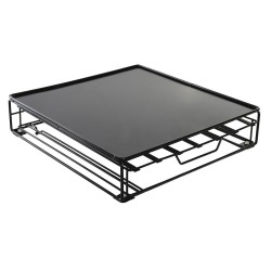 Organizer für Kaffeekapseln DKD Home Decor 28,7 x 32 x 7 cm Schwarz Metall