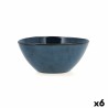 Schale Bidasoa Ikonic aus Keramik Blau (15,8 x 15 x 7 cm) (Pack 6x)