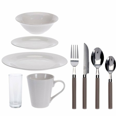 Geschirr-Set Excellent Houseware Stockholm Porzellan Weiß 36 Stücke