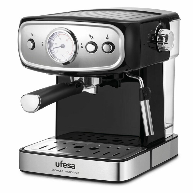 Manuelle Express-Kaffeemaschine UFESA CE7244 1,5 L Schwarz Silberfarben 850 W