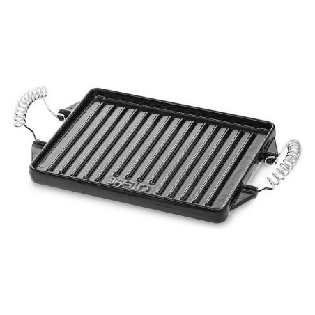 Grillplatte Vaello rechteckig Schwarz Emaillierter Edelstahl (27 x 21 cm)