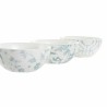 Satz für Appetithäppchen DKD Home Decor Weiß Marineblau Porzellan Akazienholz Kunststoff Orientalisch 4 Stücke 30 x 9,5 x 1,3 cm