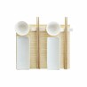 Sushi-Set DKD Home Decor Bambus Steingut Weiß natürlich Orientalisch 28,5 x 19,5 x 3,3 cm (9 Stücke) (28,5 x 19,5 x 3,3 cm)