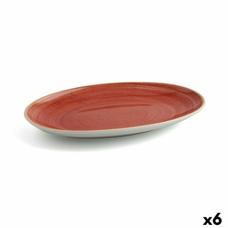 Kochschüssel Ariane Terra Oval aus Keramik Rot (Ø 32 cm) (6 Stück)