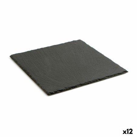 Schiefer-Effekt Keramikschale Quid Gastro Fun Schwarz (25 x 25 cm) (12 Stück)