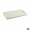 Tablett für Snacks Quid Mineral Gres Beige aus Keramik 30 x 18 cm (6 Stück)