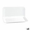 Kochschüssel Quid Basic rechteckig aus Keramik Weiß (35,8 x 21 cm) (6 Stück)