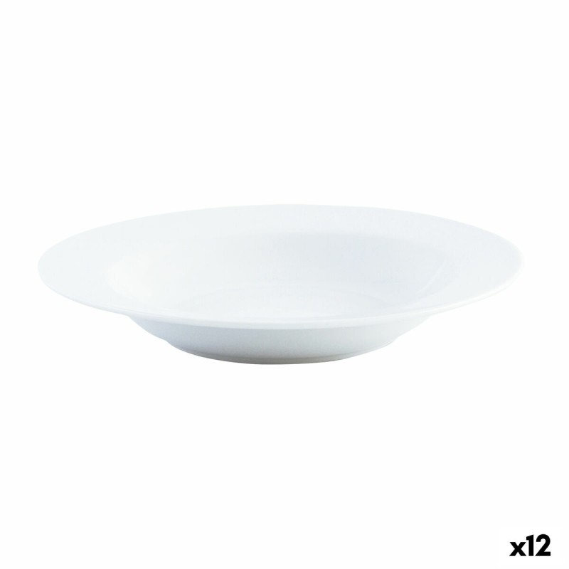 Suppenteller Quid Basic Weiß aus Keramik Ø 21,5 cm (12 Stück)